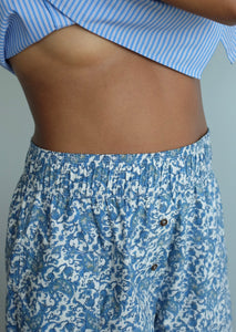 Finley Organic Cotton Shorts - Print Blue