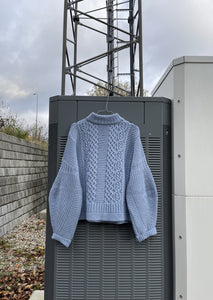 Cora Pullover - Light Blue Melange