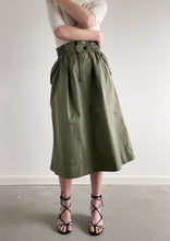 Load image into Gallery viewer, Denise Organic Cotton Twill Skirt - Olive Green
