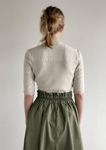 Denise Organic Cotton Twill Skirt - Olive Green
