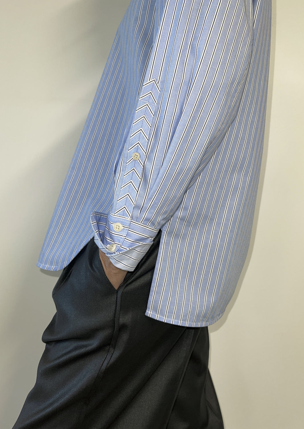 Caebel Blouse - Deadstock Shirting Stripe