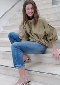 Aellish Organic Cotton Blouse - Light Brown