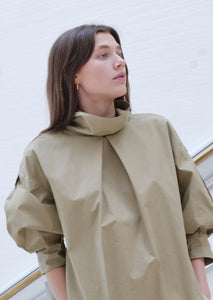 Aellish Organic Cotton Blouse - Light Brown