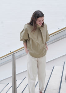 Aellish Organic Cotton Blouse - Light Brown