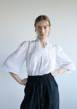 Load image into Gallery viewer, Freesia Ramie Deco Blouse - Bright White
