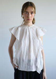 Dorris Ramie Top - Bright White